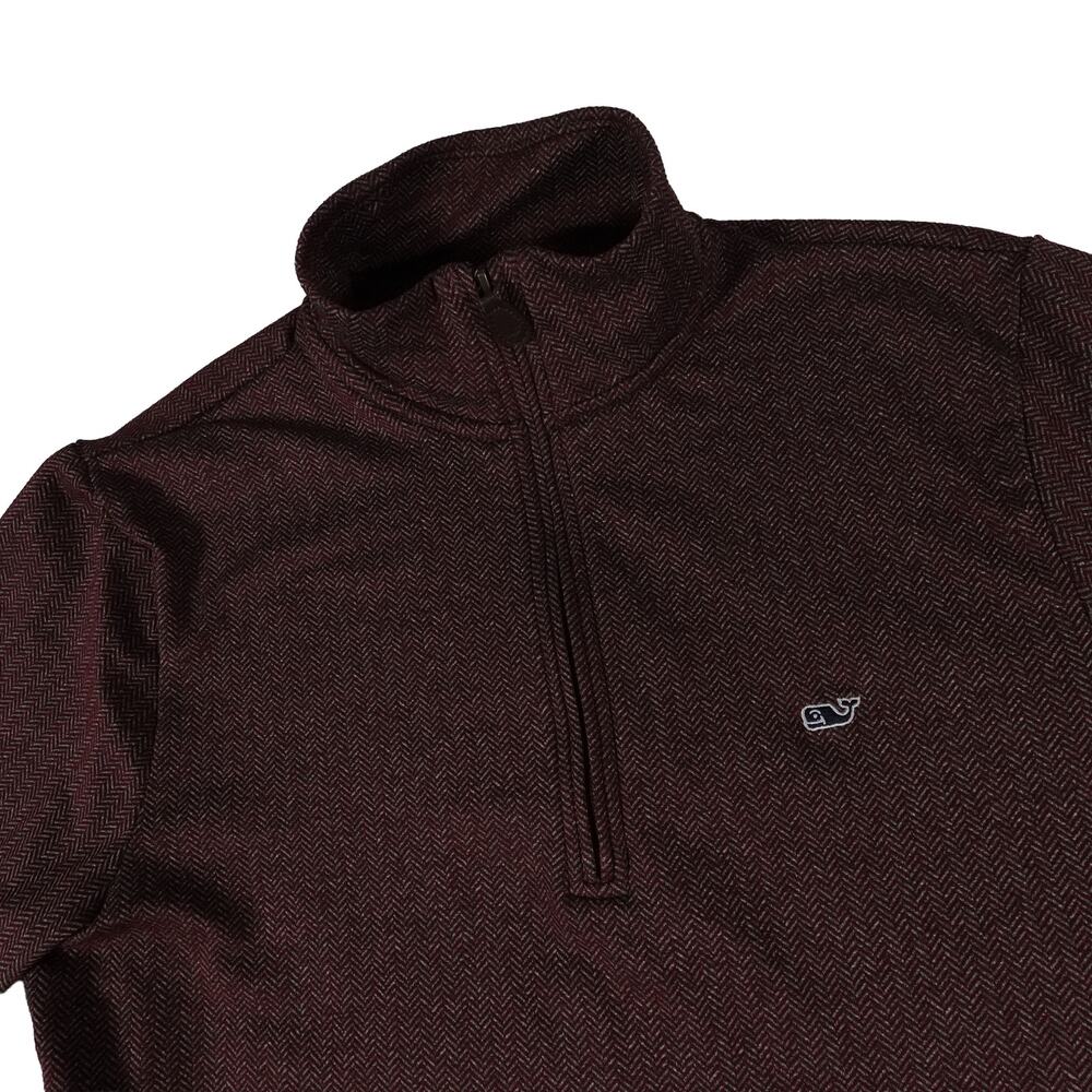 Vineyard Vines Performance Maroon 1/2 Zip Pullover Sweater Women's Small